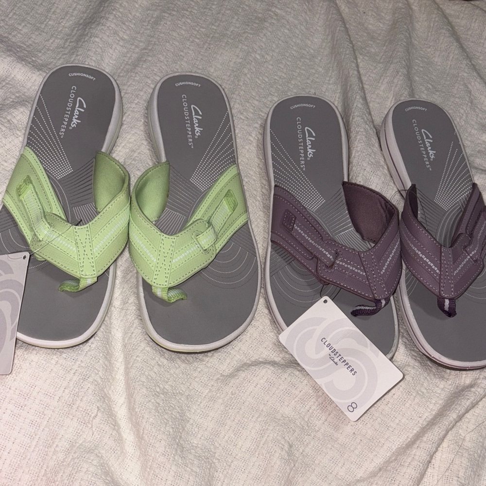 Clarks Women's Sandals in Green and Purple